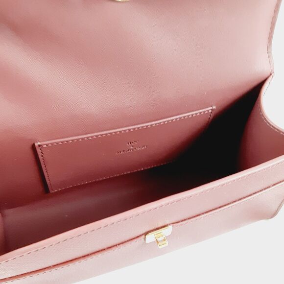 HCC X Melodie Cecile Deep Maroon Red Top Handle Shoulder Bag  Leather w/Dust Bag - Picture 7 of 16